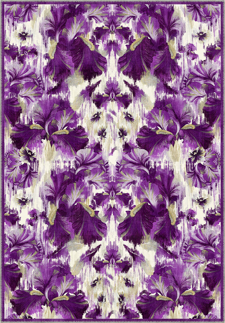 Elaris Purple Ikat Rug