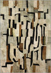 Frame Beige Geometric Rug