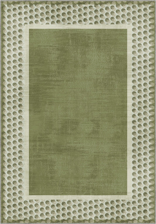Perrin Sage Green Polka Dot Rug