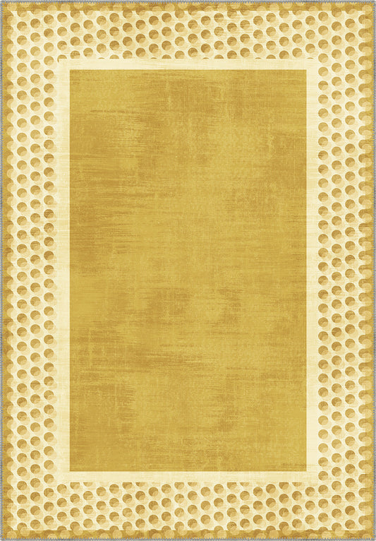 Perrin Yellow Polka Dot Rug