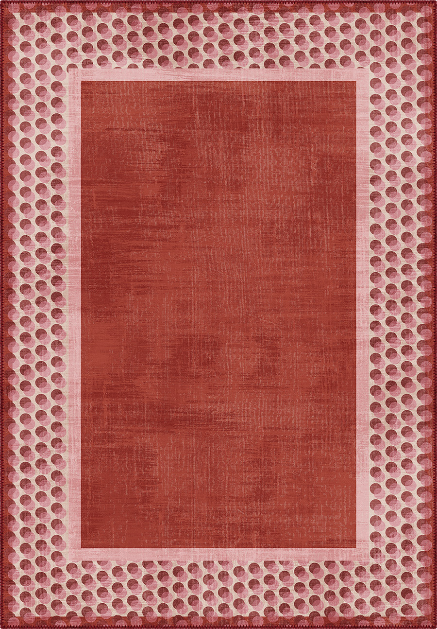 Perrin Terracotta Polka Dot Rug
