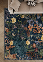 Everly Midnight Botanical Rug