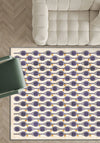 Heritage Lawn Cream Tennis Racket Rug