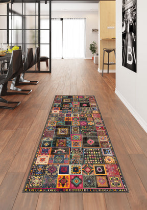 Cassian Boho Patchwork Rug | Rugette