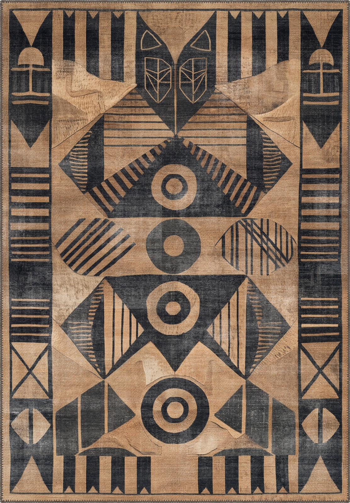 Aztec Ruggable Ignatius Aztec Brown Rug | Rugette