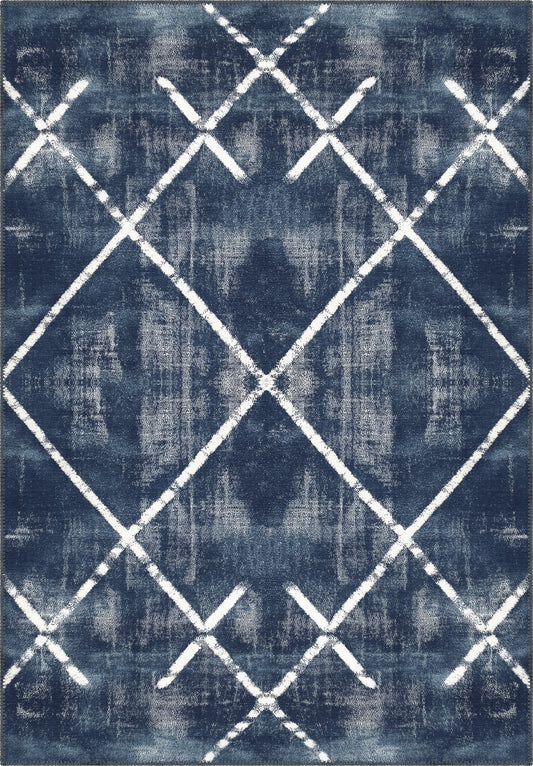 Margot Washable Blue Rug