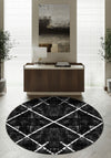 Margot Washable Black and White Rug