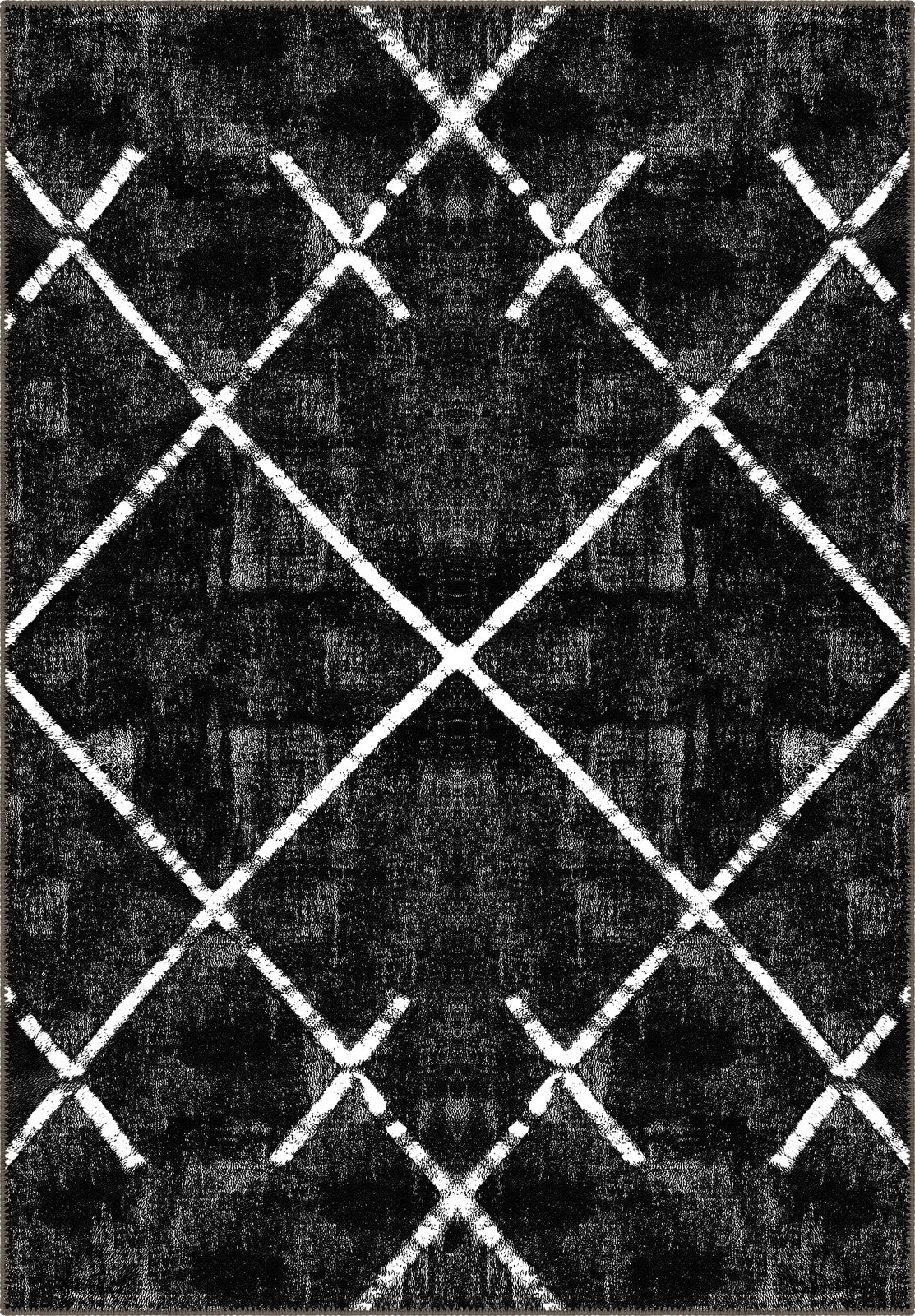 Margot Washable Black and White Rug