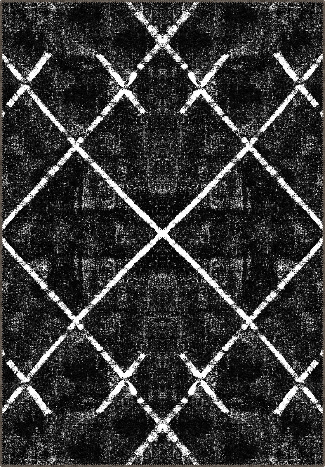 Margot Washable Black and White Rug