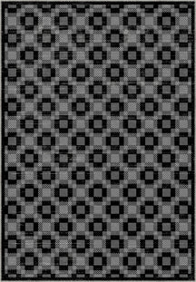 Hesper Black and White Checkered Rug