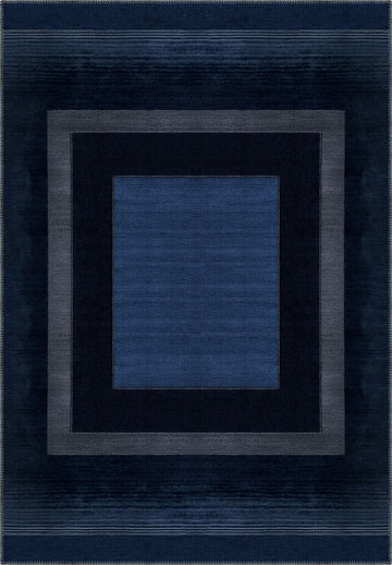 Mila Modern Navy Washable Rug