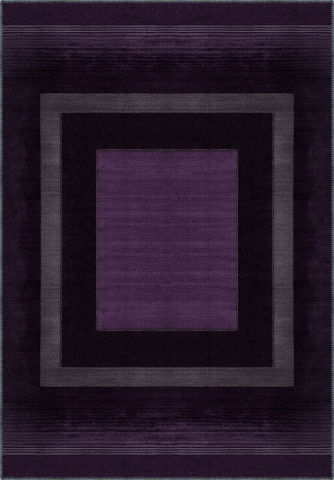Mila Bordered Purple Washable Rug