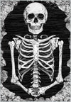 Phantom Black and White Skeleton Rug