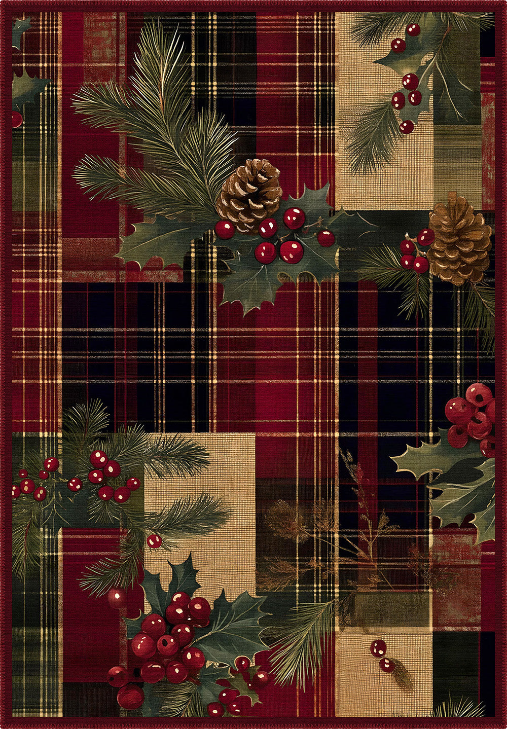 Aspen Holiday Plaid Rug | Rugette