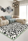 Dalmatian Green Bordered Animal Print Rug