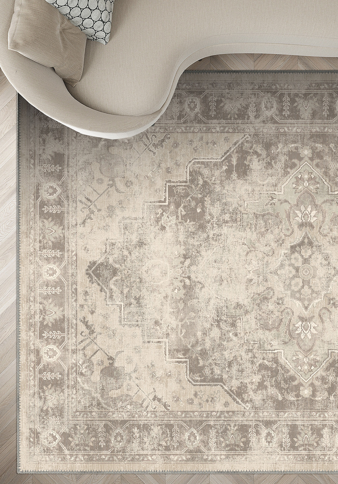 Selmira Beige Vintage Rug