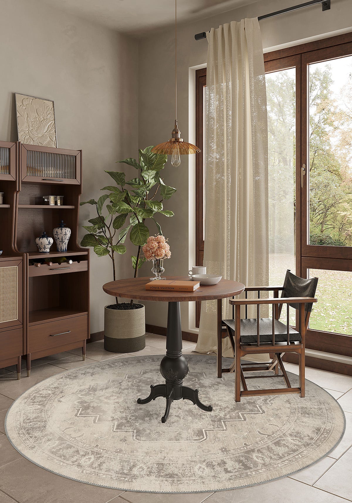 Selmira Beige Vintage Rug