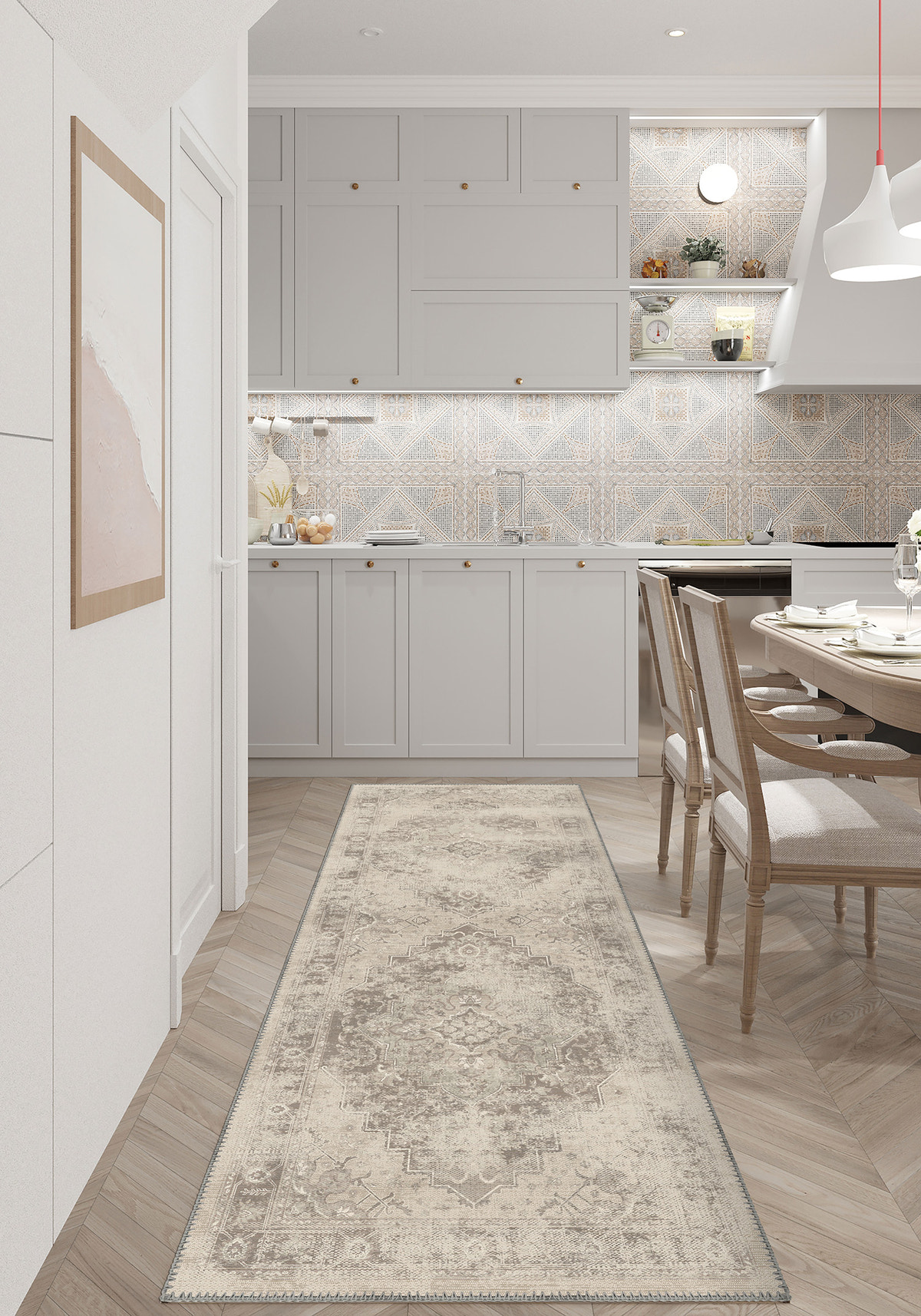 Selmira Beige Vintage Rug