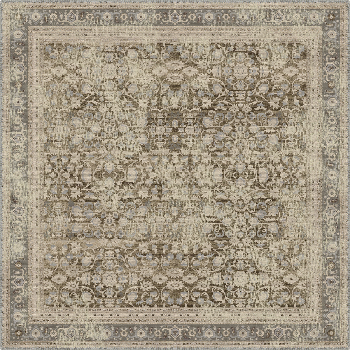 Sara Taupe Farmhouse Rug