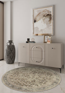 Sara Taupe Farmhouse Rug