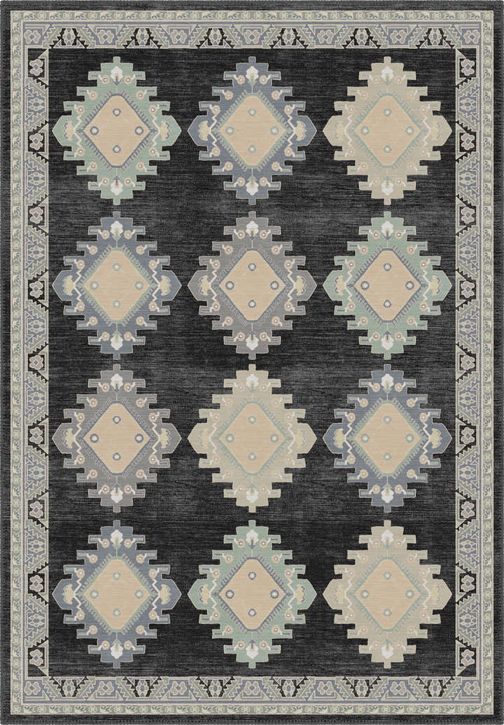 Taos Charcoal Navajo Inspired Rug