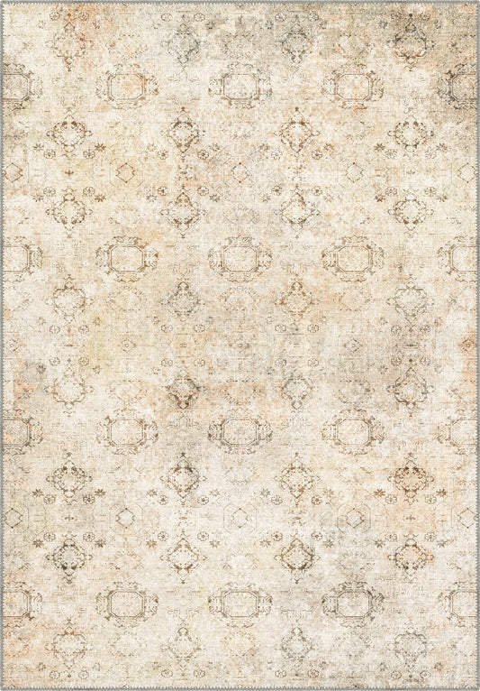 Ariana Cream Boho Washable Rug