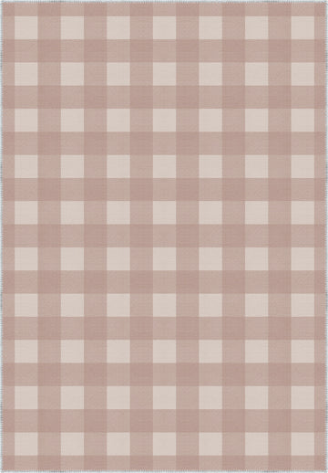 Jove Checkered Pink Rug