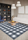 Jove Checkered Navy Rug