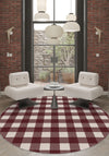 Jove Checkered Red Rug