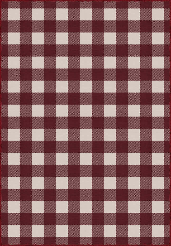 Jove Checkered Red Rug