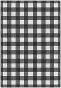 Jove Checkered Black and White Rug