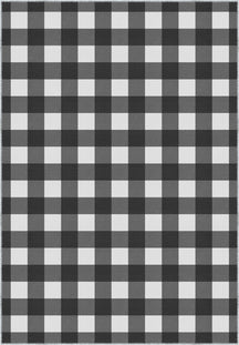 Jove Checkered Black and White Rug
