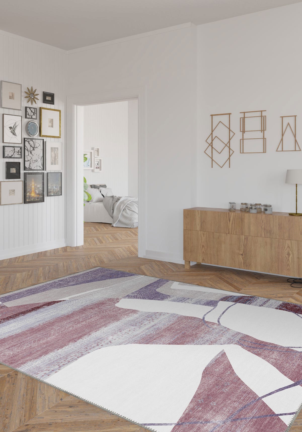 Dax Pink Art Deco Rug