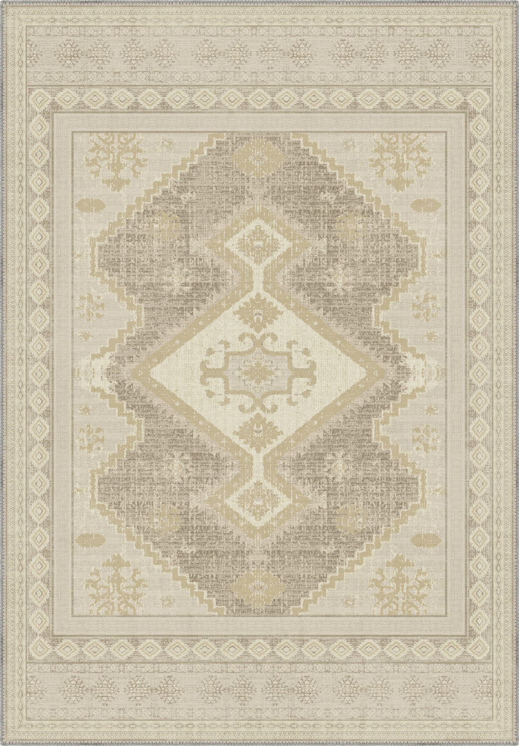 Magnus Beige Medallion Rug