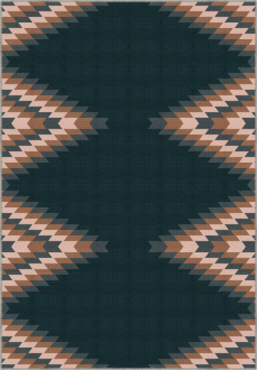 Cadmus Geometric Teal Rug