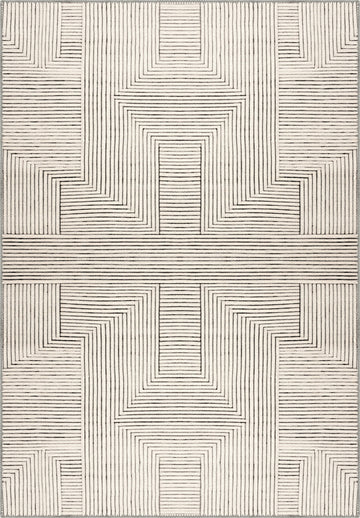 Theron Geometric Beige Rug