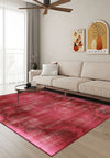 Selene Washable Red Rug