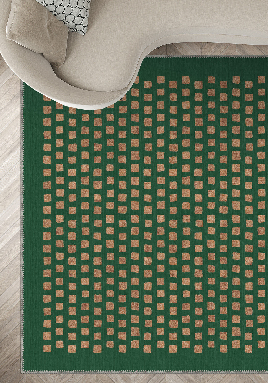 Thalia Geometric Deep Green Rug