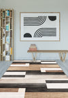 Nerissa Geometric Brown Rug