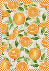 Livia Orange Washable Kitchen Rug