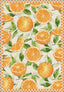 Livia Orange Washable Kitchen Rug