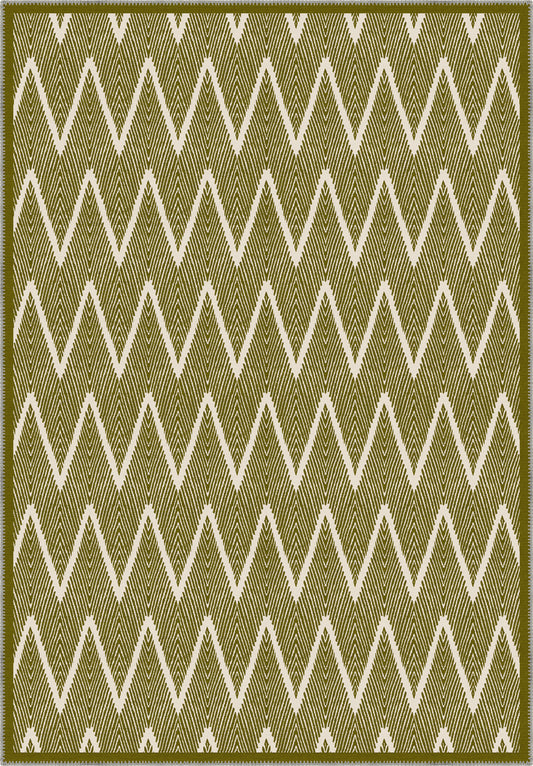 Siena Chevron Green Rug