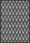 Siena Black and White Chevron Rug