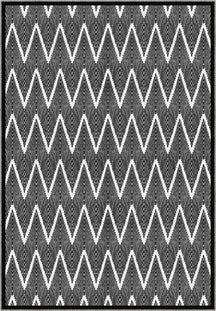 Siena Black and White Chevron Rug