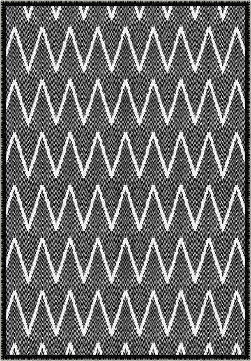 Siena Black and White Chevron Rug