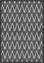 Siena Black and White Chevron Rug