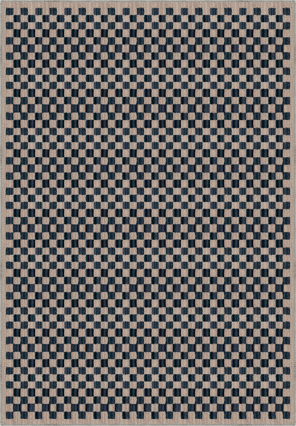 Ophelia Blue Checkered Rug