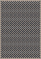 Ophelia Blue Checkered Rug