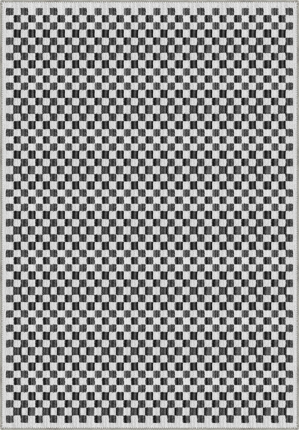 Ophelia Black and White Checkered Rug