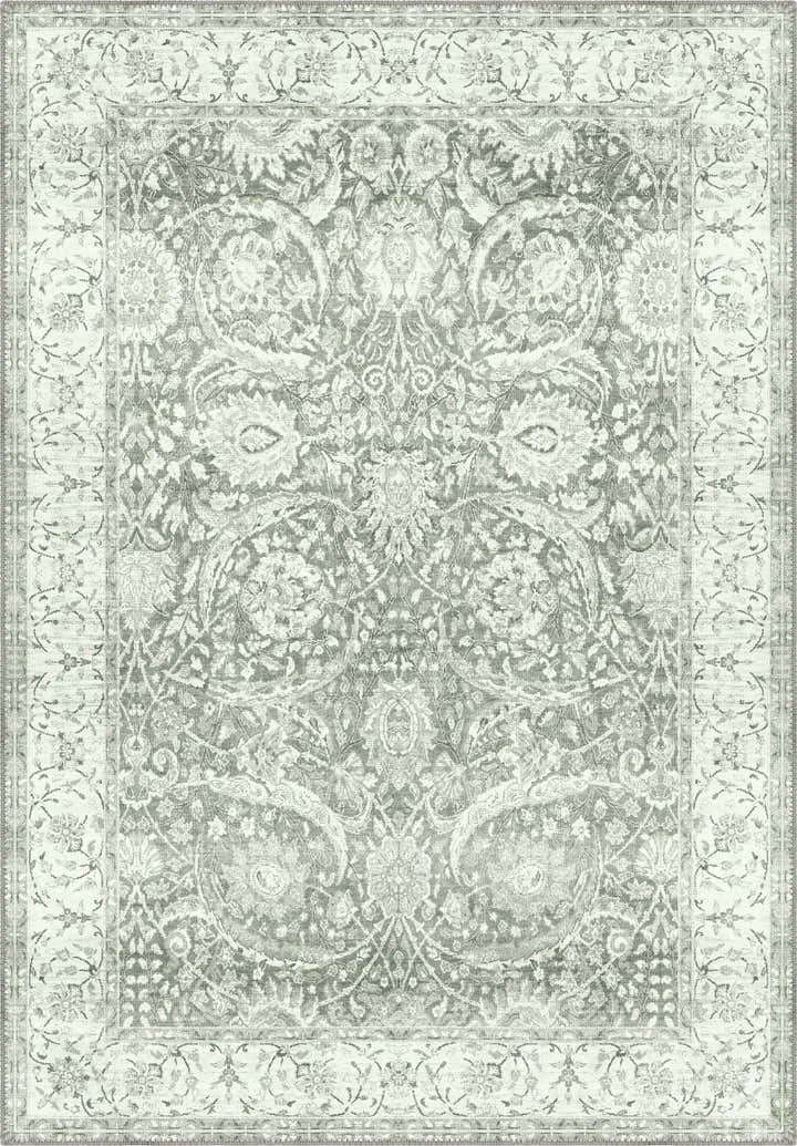 Leonie Washable Green Persian Rug
